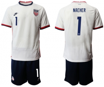 Men 2020-2021 Season National team United States home white 1 Soccer Jersey