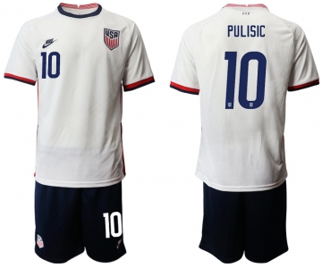 Men 2020-2021 Season National team United States home white 10 Soccer Jersey1