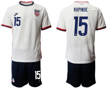 Men 2020-2021 Season National team United States home white 15 Soccer Jersey