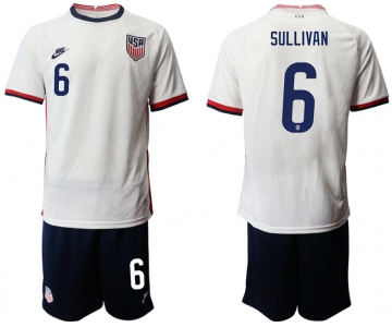 Men 2020-2021 Season National team United States home white 6 Soccer Jersey