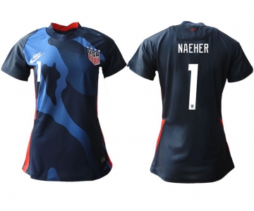 Women 2020-2021 Season National Team America away aaa 1 blue Soccer Jerseys