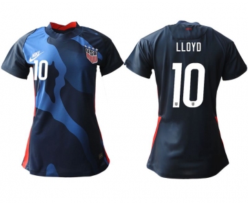 Women 2020-2021 Season National Team America away aaa 10 blue Soccer Jerseys