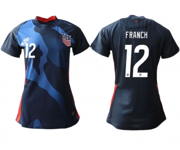Women 2020-2021 Season National Team America away aaa 12 blue Soccer Jerseys1