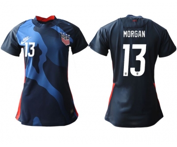 Women 2020-2021 Season National Team America away aaa 13 blue Soccer Jerseys