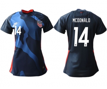 Women 2020-2021 Season National Team America away aaa 14 blue Soccer Jerseys