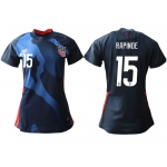 Women 2020-2021 Season National Team America away aaa 15 blue Soccer Jerseys