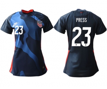 Women 2020-2021 Season National Team America away aaa 23 blue Soccer Jerseys