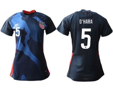 Women 2020-2021 Season National Team America away aaa 5 blue Soccer Jerseys