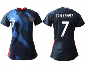 Women 2020-2021 Season National Team America away aaa 7 blue Soccer Jerseys