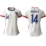 Women 2020-2021 Season National Team America home aaa 14 white Soccer Jerseys