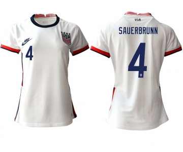 Women 2020-2021 Season National Team America home aaa 4 white Soccer Jerseys