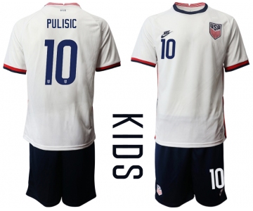 Youth 2020-2021 Season National team United States home white 10 Soccer Jersey1