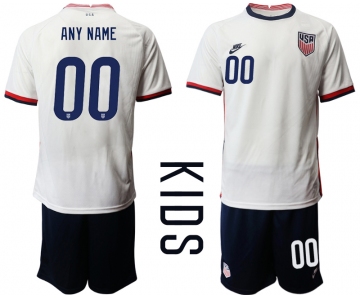 Youth 2020-2021 Season National team United States home white customized Soccer Jersey
