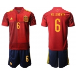 Men 2020-2021 European Cup Spain home red 6 Adidas Soccer Jersey