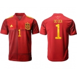 Men 2021 Europe Spain home AAA version 1 soccer jerseys