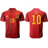 Men 2021 Europe Spain home AAA version 10 soccer jerseys