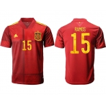 Men 2021 Europe Spain home AAA version 15 soccer jerseys