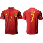 Men 2021 Europe Spain home AAA version 7 soccer jerseys