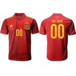 Men 2021 Europe Spain home AAA version Custom soccer jerseys