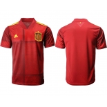 Men 2021 Europe Spain home AAA version soccer jerseys