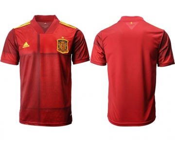 Men 2021 Europe Spain home AAA version soccer jerseys