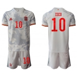 Men 2021 European Cup Spain away white 10 Soccer Jersey1