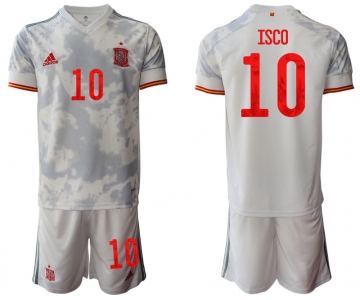 Men 2021 European Cup Spain away white 10 Soccer Jersey1