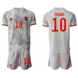 Men 2021 European Cup Spain away white 10 Soccer Jersey