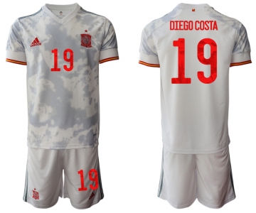 Men 2021 European Cup Spain away white 19 Soccer Jersey