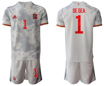 Men 2021 European Cup Spain away white 1Soccer Jersey1