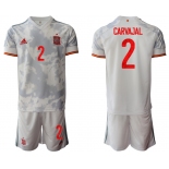 Men 2021 European Cup Spain away white 2 Soccer Jersey