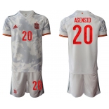 Men 2021 European Cup Spain away white 20 Soccer Jersey