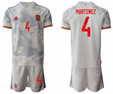 Men 2021 European Cup Spain away white 4 Soccer Jersey