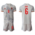 Men 2021 European Cup Spain away white 6 Soccer Jersey