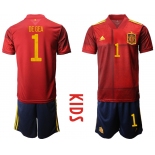 Youth 2021 European Cup Spain home red 1 Soccer Jersey