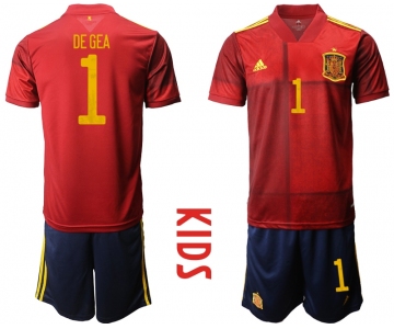 Youth 2021 European Cup Spain home red 1 Soccer Jersey