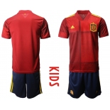 Youth 2021 European Cup Spain home red Soccer Jersey