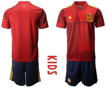 Youth 2021 European Cup Spain home red Soccer Jersey