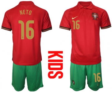 2021 European Cup Portugal home Youth 16 soccer jerseys