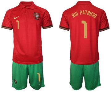 Men 2020-2021 European Cup Portugal home red 1 Nike Soccer Jersey