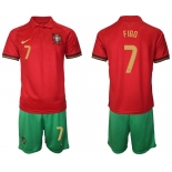 Men 2020-2021 European Cup Portugal home red 7 Nike Soccer Jersey