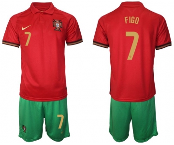 Men 2020-2021 European Cup Portugal home red 7 Nike Soccer Jersey