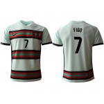 Men 2021 Europe Portugal away AAA version 7 white soccer jerseys