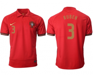 Men 2021 Europe Portugal home AAA version 3 soccer jerseys
