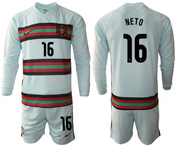 Men 2021 European Cup Portugal away Long sleeve 16 soccer jerseys