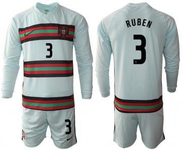 Men 2021 European Cup Portugal away Long sleeve 3 soccer jerseys