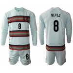 Men 2021 European Cup Portugal away Long sleeve 8 soccer jerseys