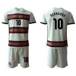 Men 2021 European Cup Portugal away grey 10 Soccer Jersey