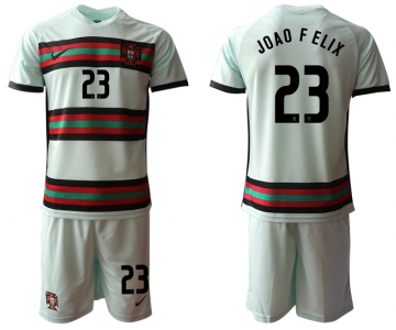 Men 2021 European Cup Portugal away grey 23 Soccer Jersey