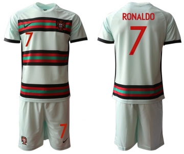 Men 2021 European Cup Portugal away grey 7 Soccer Jersey2